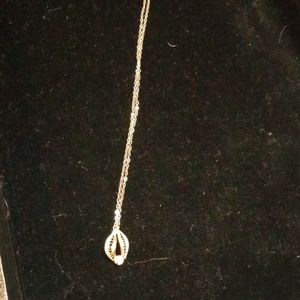 Silvertone zirconia necklace
